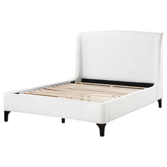 Mosby Upholstered Queen Wingback Bed Snow - 306020Q