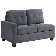 Georgina Upholstered LAF Chair Steel Grey - 551704LAF