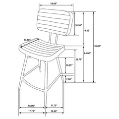 Partridge Upholstered Counter Height Stools with Footrest (Set of 2) - 110659