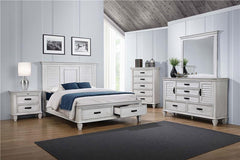 Franco 5-drawer Dresser with Mirror Antique White - 205333M