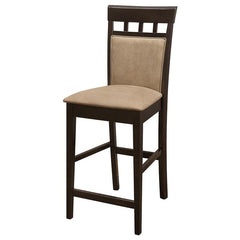 Gabriel Upholstered Counter Height Stools Cappuccino and Beige (Set of 2) - 100219