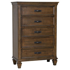 Franco 5-piece California King Bedroom Set Burnished Oak - 200971KW-S5
