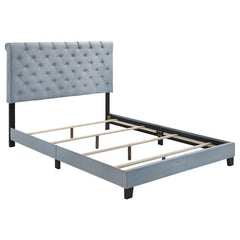 Warner Upholstered Eastern King Panel Bed Slate Blue - 310041KE