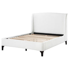 Mosby Upholstered Eastern King Wingback Bed Snow - 306020KE