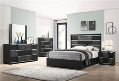Blacktoft 6-drawer Dresser with Mirror Black - 207103M