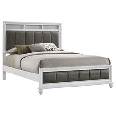 Barzini Wood Eastern King Panel Bed White - 205891KE