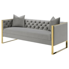 Eastbrook Velvet Upholstered Tufted Sofa Grey - 509111