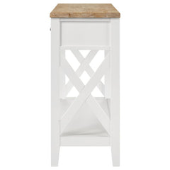 Hollis 2-drawer Wood Entryway Console Table Brown and White - 708099
