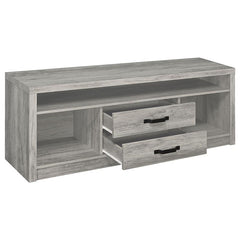 Burke 3-piece 59" TV Entertainment Center Grey Driftwood - 701024-SET