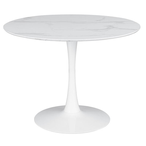 Arkell 40-inch Round Pedestal Dining Table White - 193051