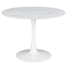 Arkell 40-inch Round Pedestal Dining Table White - 193051