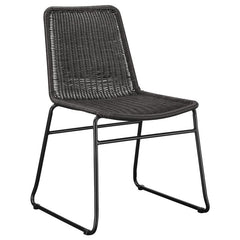 Aviano Round 5-piece Dining Set Gunmetal and Brown - 108291-S5A