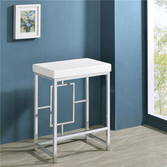Jackson 5-piece Multipurpose Counter Height Table Set White and Chrome - 182715