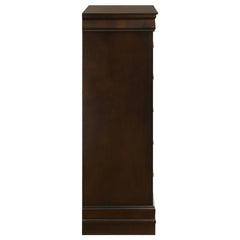 Louis Philippe 5-drawer Chest with Silver Bails Cappuccino - 202415