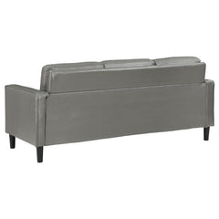 Ruth 2-piece Upholstered Track Arm Sofa Set Grey - 508365-S2