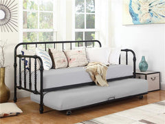Marina Metal Twin Daybed with Trundle Black - 300765