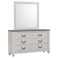 Stillwood 6-drawer Dresser with Mirror Vintage Linen - 223283M