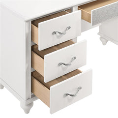 Barzini 7-drawer Vanity Set with Lighting White - 205897