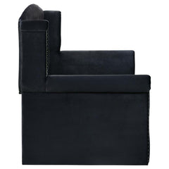 Scarlett Upholstered Twin Daybed with Trundle Black - 300642
