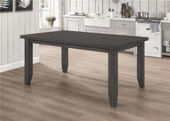 Dalila Rectangular Plank Top Dining Table Dark Grey - 102721GRY