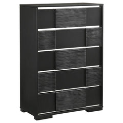Blacktoft 5-drawer Chest Black - 207105