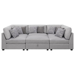 Cambria 6-piece Upholstered Modular Sectional Sofa Grey - 551511-SET