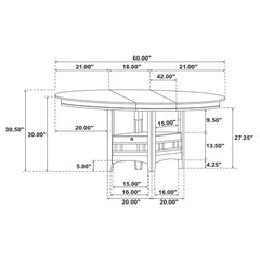 Lavon Dining Table with Storage Medium Grey - 108211