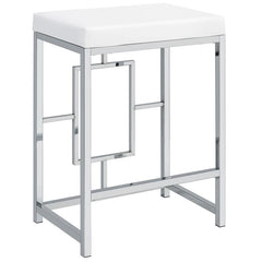 Jackson 4-piece Multipurpose Counter Height Table Set White and Chrome - 182714