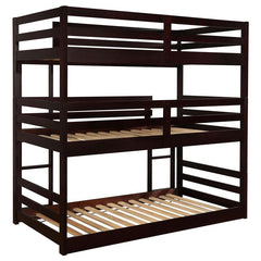 Sandler Wood Twin Triple Bunk Bed Cappuccino - 400302