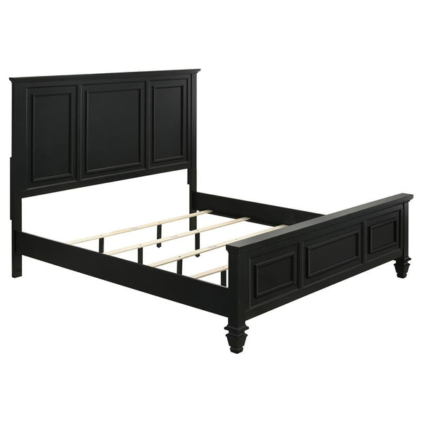 Sandy Beach Wood Eastern King Panel Bed Black - 201321KE