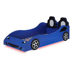 Cruiser Wood Twin LED Car Bed Blue - 400478