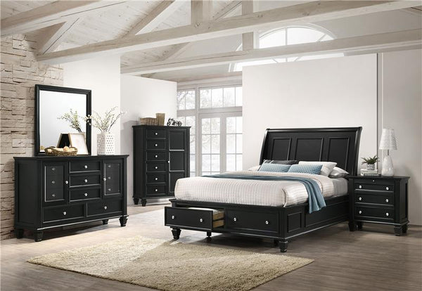 Sandy Beach 5-piece Queen Bedroom Set Black - 201329Q-S5
