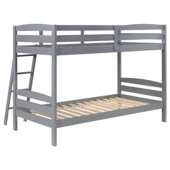 Rhea Wood Twin Over Twin Bunk Bed Grey - 460563T