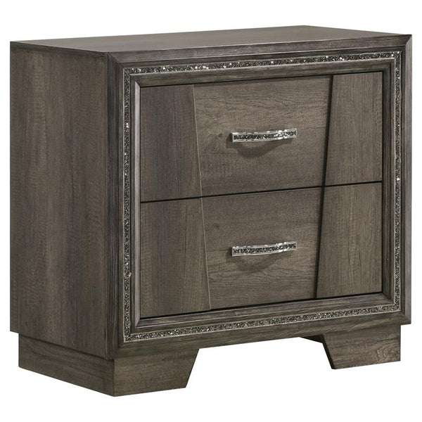 Janine 2-drawer Nightstand Grey - 223552