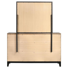 Watson 6-drawer Dresser with Mirror Grey Oak and Black - 212423M