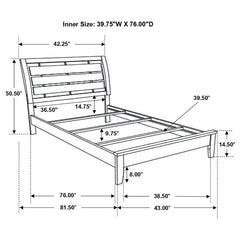 Serenity 5-piece Twin Bedroom Set Mod Grey - 215841T-S5