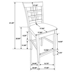 Gabriel 9-piece Square Counter Height Dining Set Cappuccino - 100438-S9
