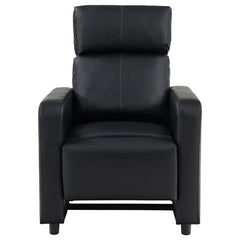 Toohey Upholstered Home Theater Push Back Recliner Black - 600181
