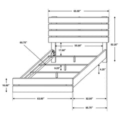 Brantford Wood Queen Panel Bed Barrel Oak - 207041Q