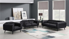 Shania Upholstered Low Back Loveseat Black - 509922