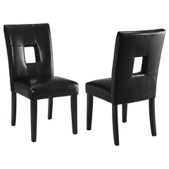 Shannon Open Back Upholstered Dining Chairs Black (Set of 2) - 103612BLK