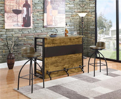 Renaldi Bar Unit with Stemware Rack Antique Nutmeg - 130071