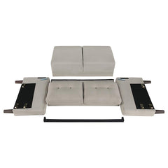 Bowen 2-piece Upholstered Track Arm Tufted Sofa Set Beige - 506785-S2