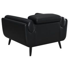 Shania Upholstered Low Back Accent Chair Black - 509923