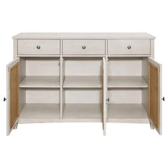 Kirby 3-drawer Rectangular Server with Adjustable Shelves Natural and Rustic Off White - 192695