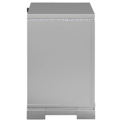 Eleanor 2-drawer Nightstand Metallic Mercury - 223462