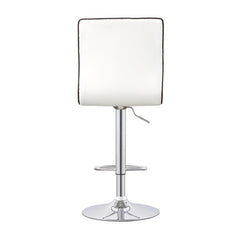 Ashbury Upholstered Adjustable Bar Stools White and Chrome (Set of 2) - 122089