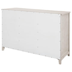 Kirby 3-drawer Rectangular Server with Adjustable Shelves Natural and Rustic Off White - 192695