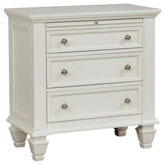 Sandy Beach 4-piece Eastern King Bedroom Set Cream White - 201301KE-S4