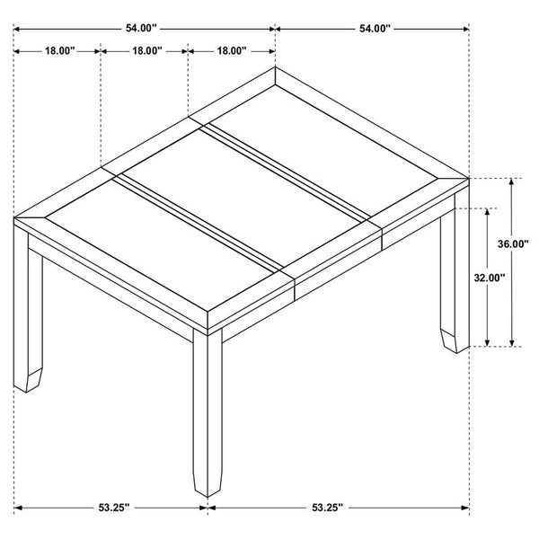 Elodie Counter Height Dining Table with Extension Leaf Grey and Black - 121228